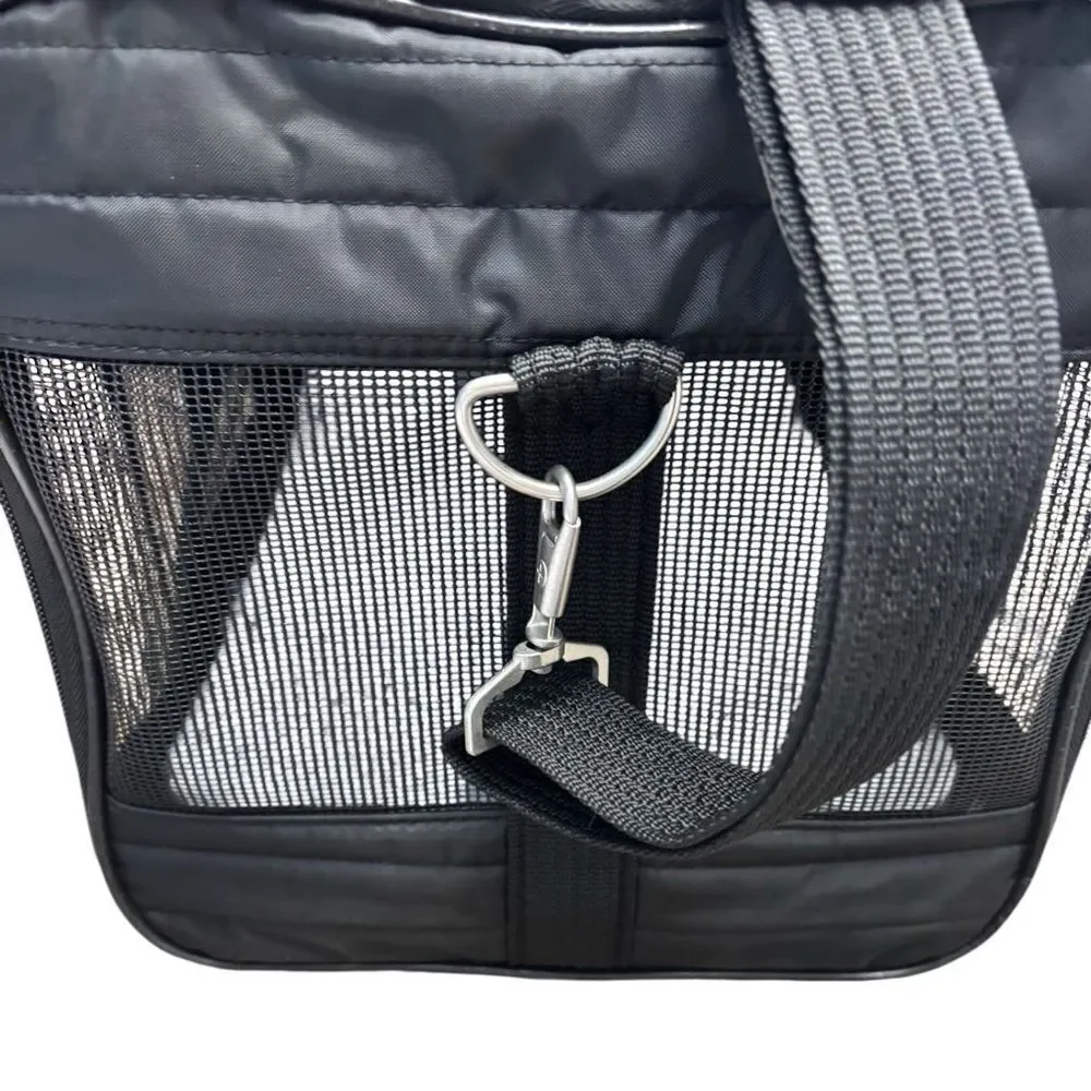 Sherpa Deluxe Pet Carrier Medium Black Airline Approved Dog Cat Travel Bag